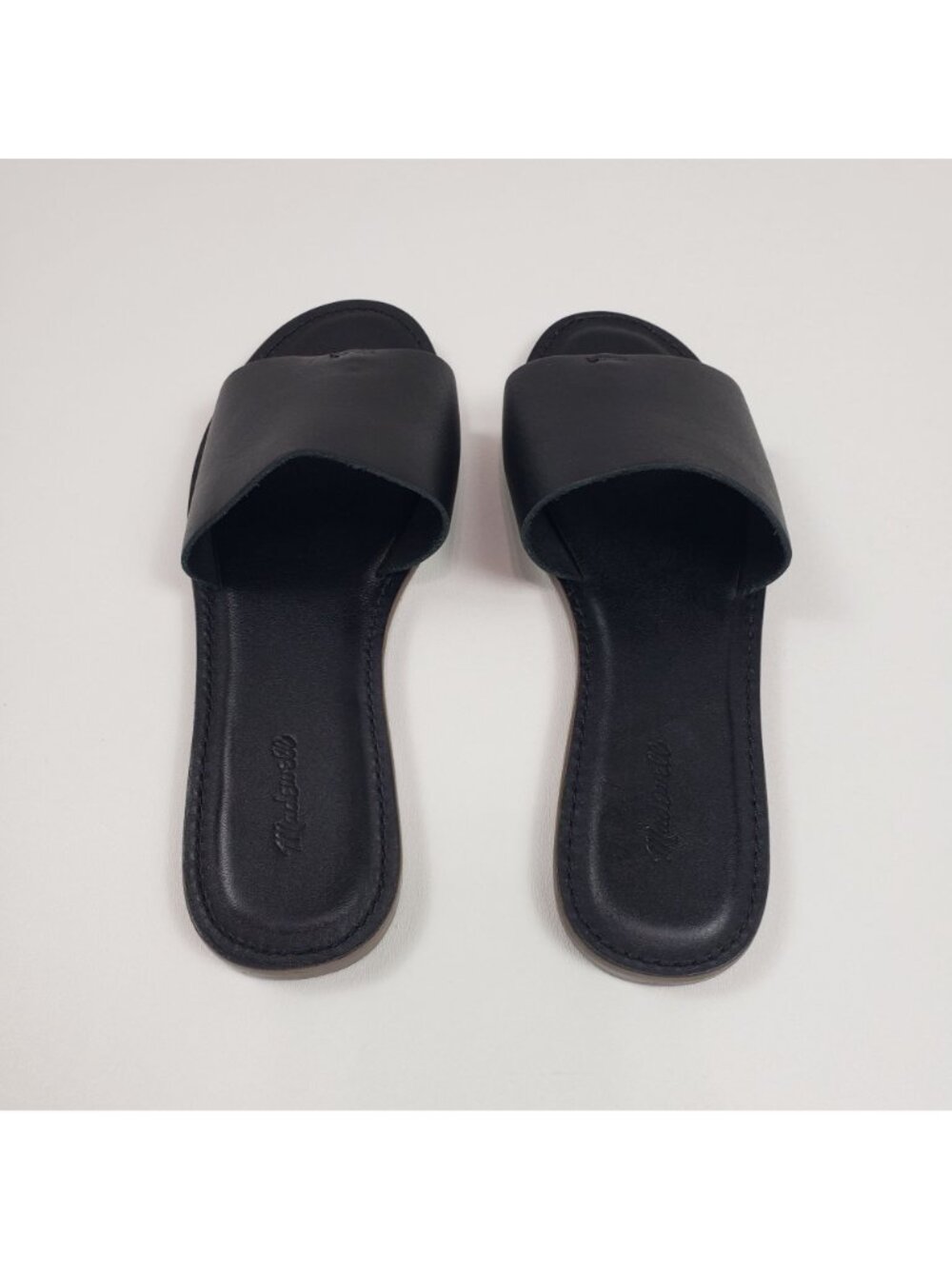 Madewell The Boardwalk Post Slide Sandal Women’s 7M Black Leather Summer - Picture 4 of 16